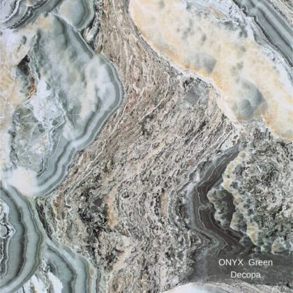 ПВЦ панел Onyx Green со зелен оникс камен изглед