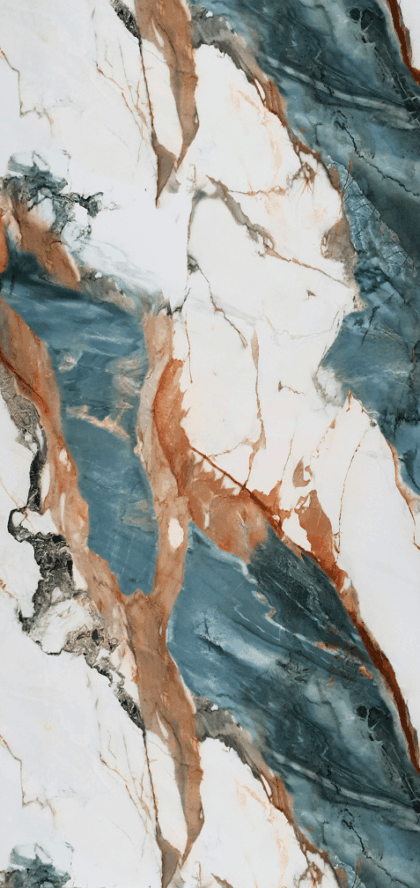 ПВЦ панел Blue Nile – синкаст мермерен изглед со светло кафеави шари