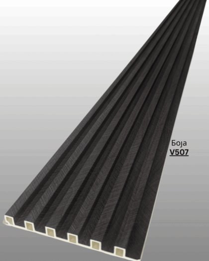 Декоративен панел со изглед на дрво. Направен од црвст композитен материјал ( дрво+пластика) Се користи само за затворени простории