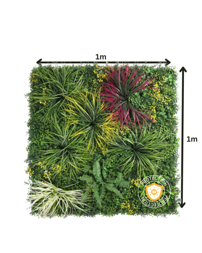 TZN 920 ДЕКОРАТИВНА ВЕШТАЧКА ТРЕВА ЗА ЗИД СО UV ЗАШТИТА