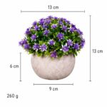 Вештачко цветно растение во саксија D64-D – виолетово – димензии 13 × 13 cm, саксија 9 × 6 cm