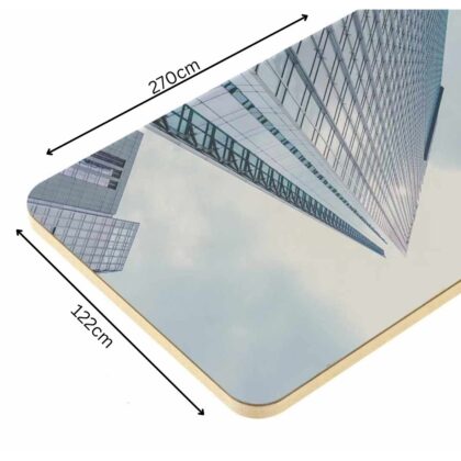 ogledalen panel od drven furnir 270 × 122 cm
