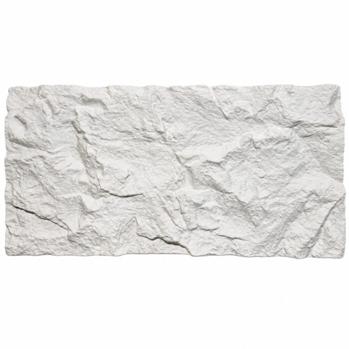Бел полиуретански панел PU Stone со камен релјеф, 120 × 60 cm и дебелина 6 cm